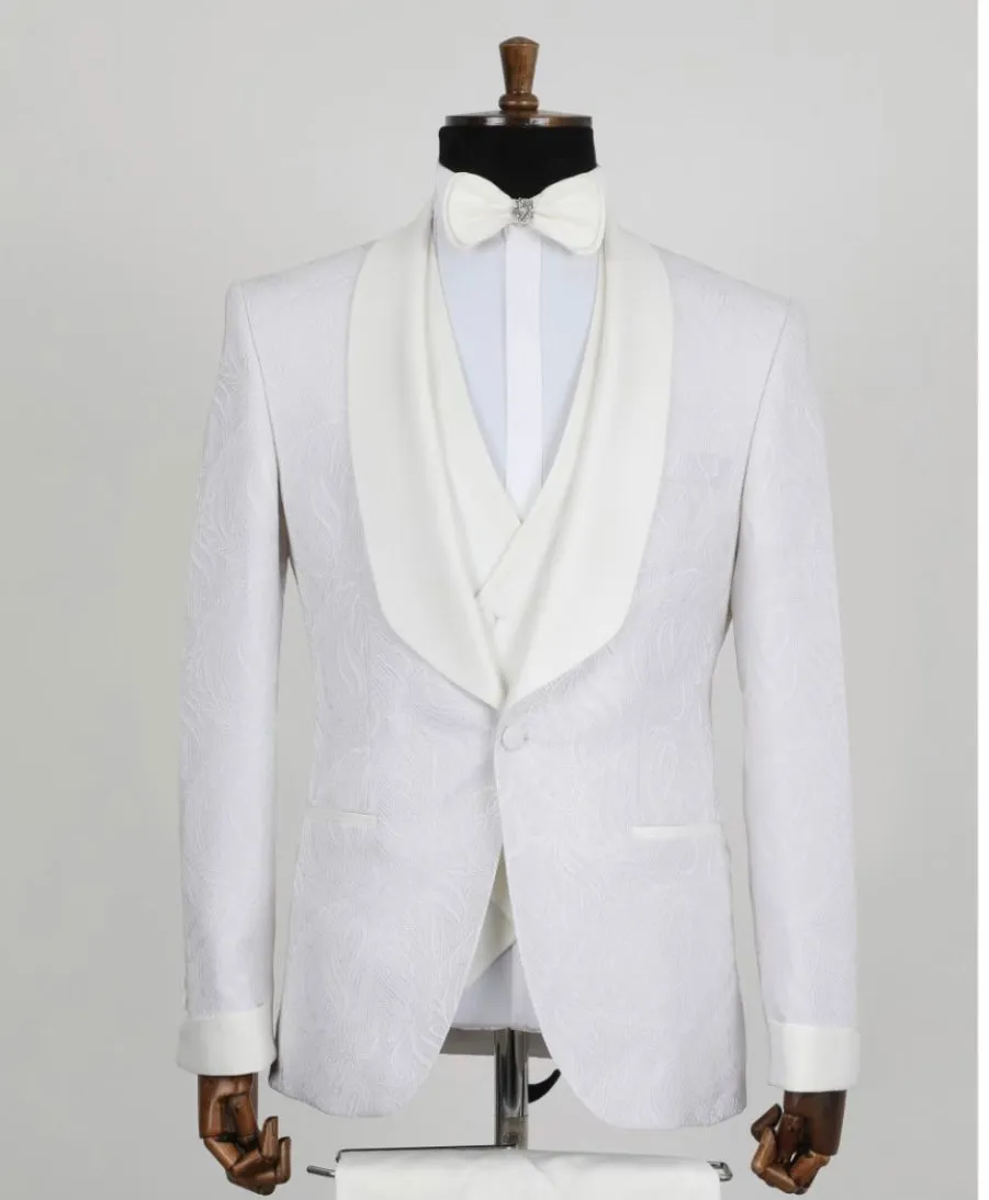 4pc. Tuxedo | Embroider Design | 763 (White)