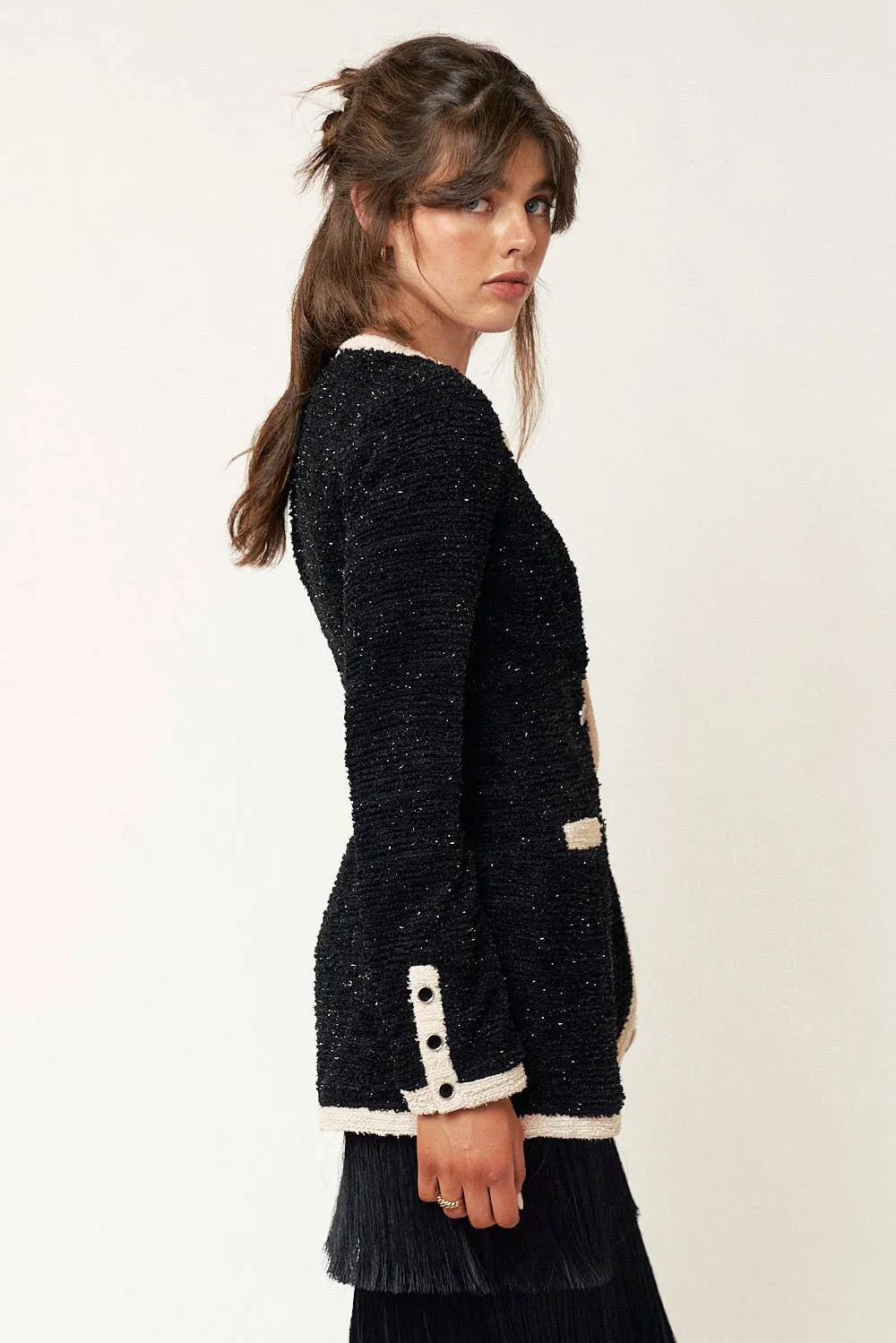 A New Vibe Lurex Tweed Blazer  