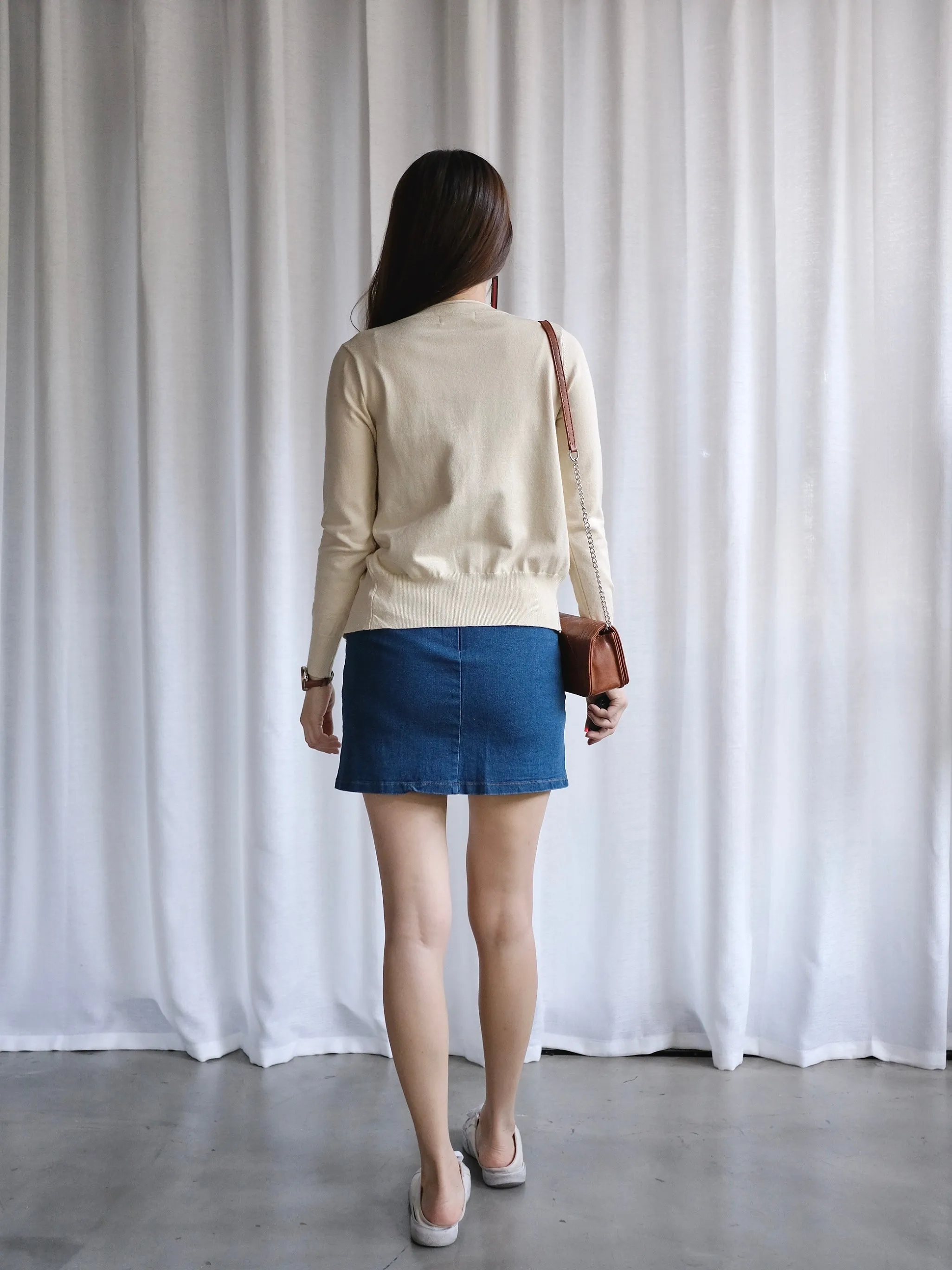 ACEWIN Long Sleeves Buttoned Front Knit Cardigan (Size M-L) 200699