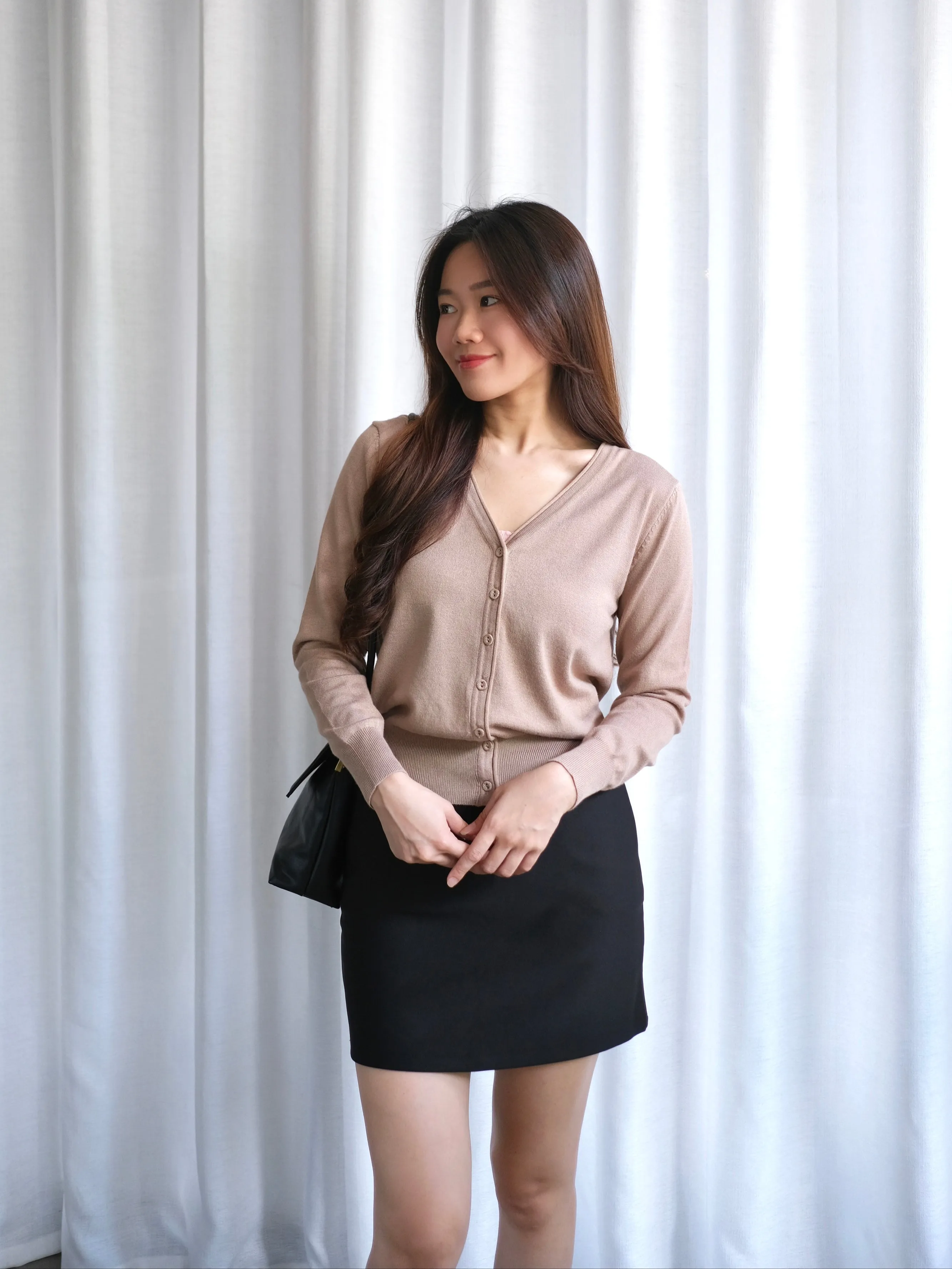 ACEWIN Long Sleeves Buttoned Front Knit Cardigan (Size M-L) 200699