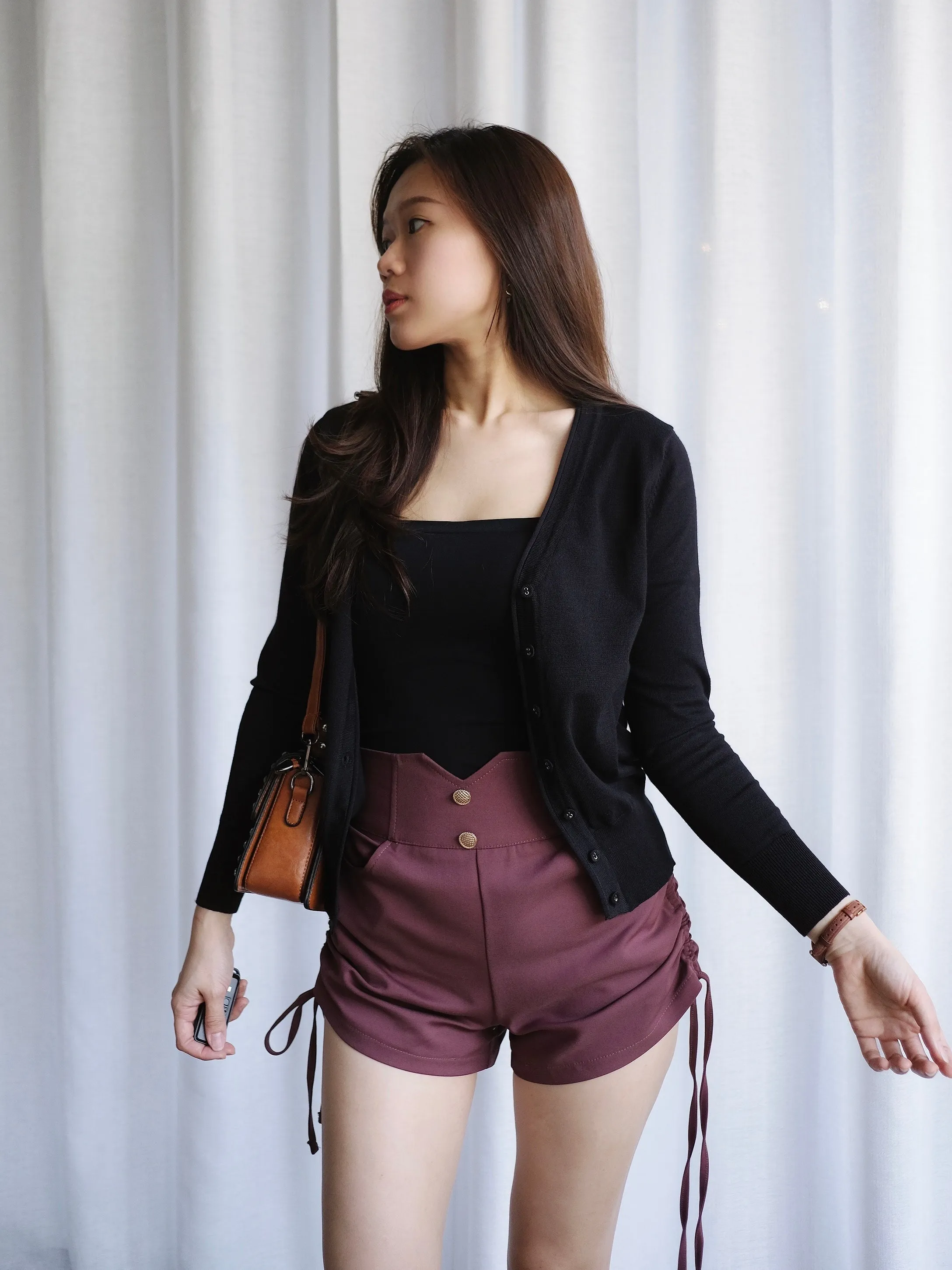 ACEWIN Long Sleeves Buttoned Front Knit Cardigan (Size M-L) 200699
