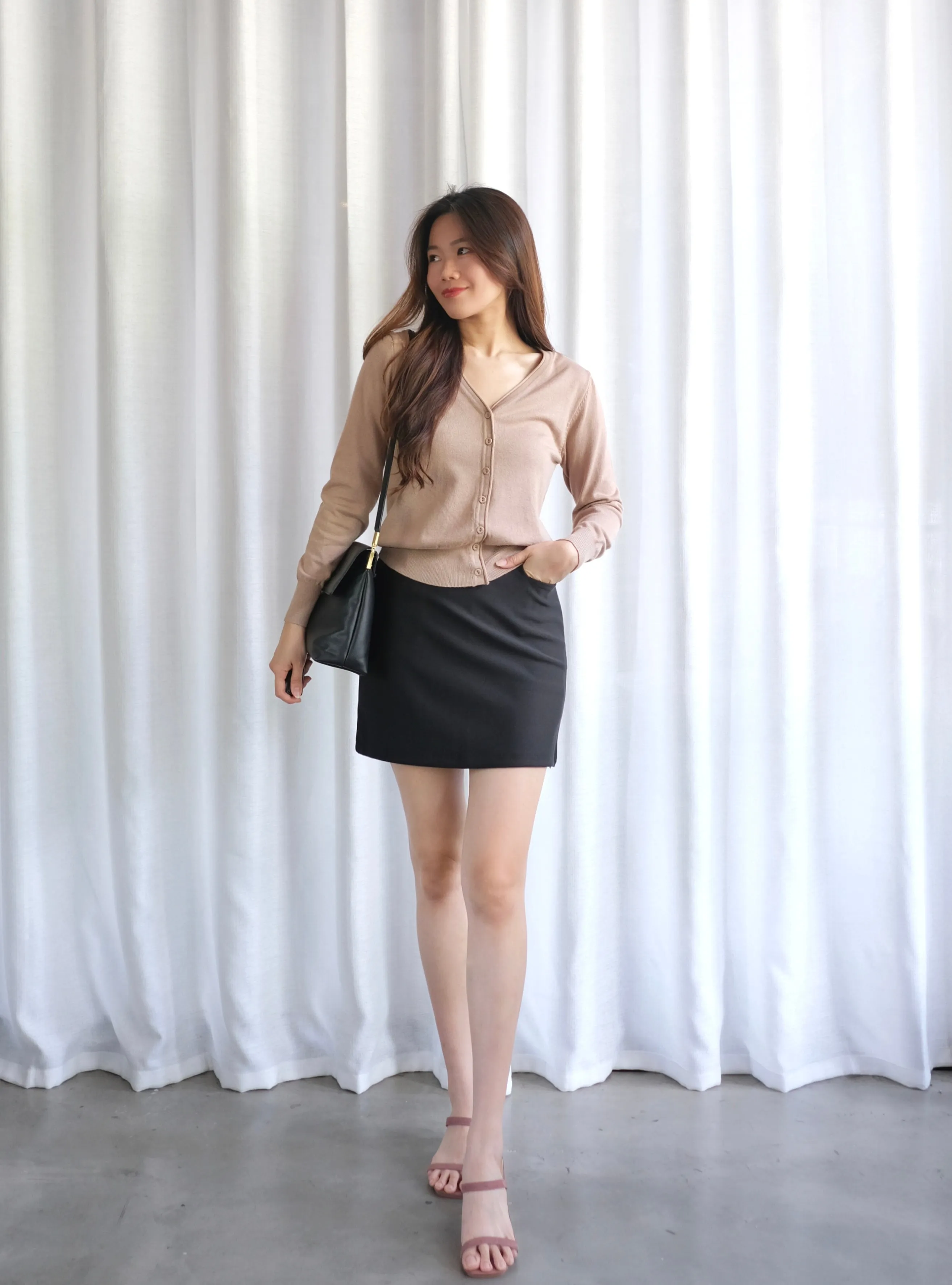 ACEWIN Long Sleeves Buttoned Front Knit Cardigan (Size M-L) 200699