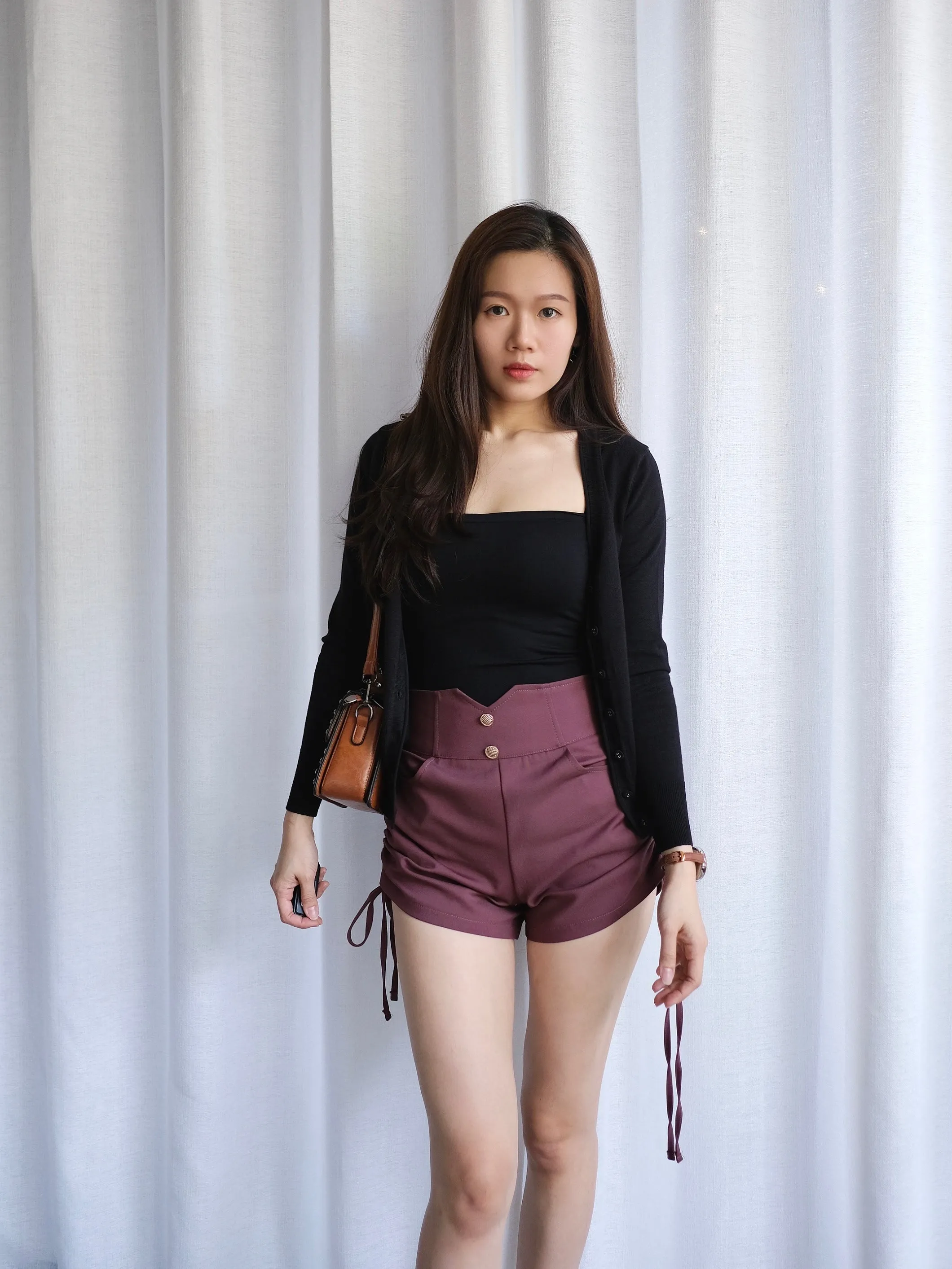 ACEWIN Long Sleeves Buttoned Front Knit Cardigan (Size M-L) 200699