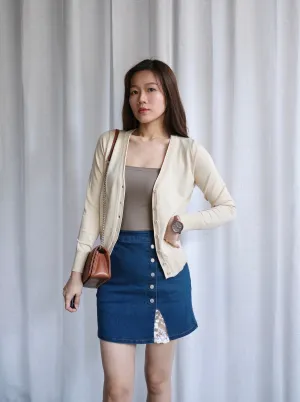 ACEWIN Long Sleeves Buttoned Front Knit Cardigan (Size M-L) 200699