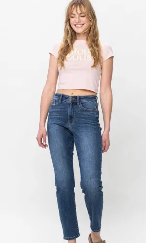 Adrey High Waist Slim Fit Stretch Denim Jean
