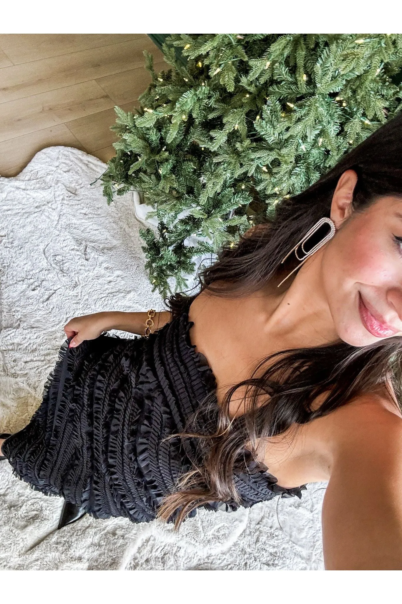 Amour Ruffle Strapless Dress