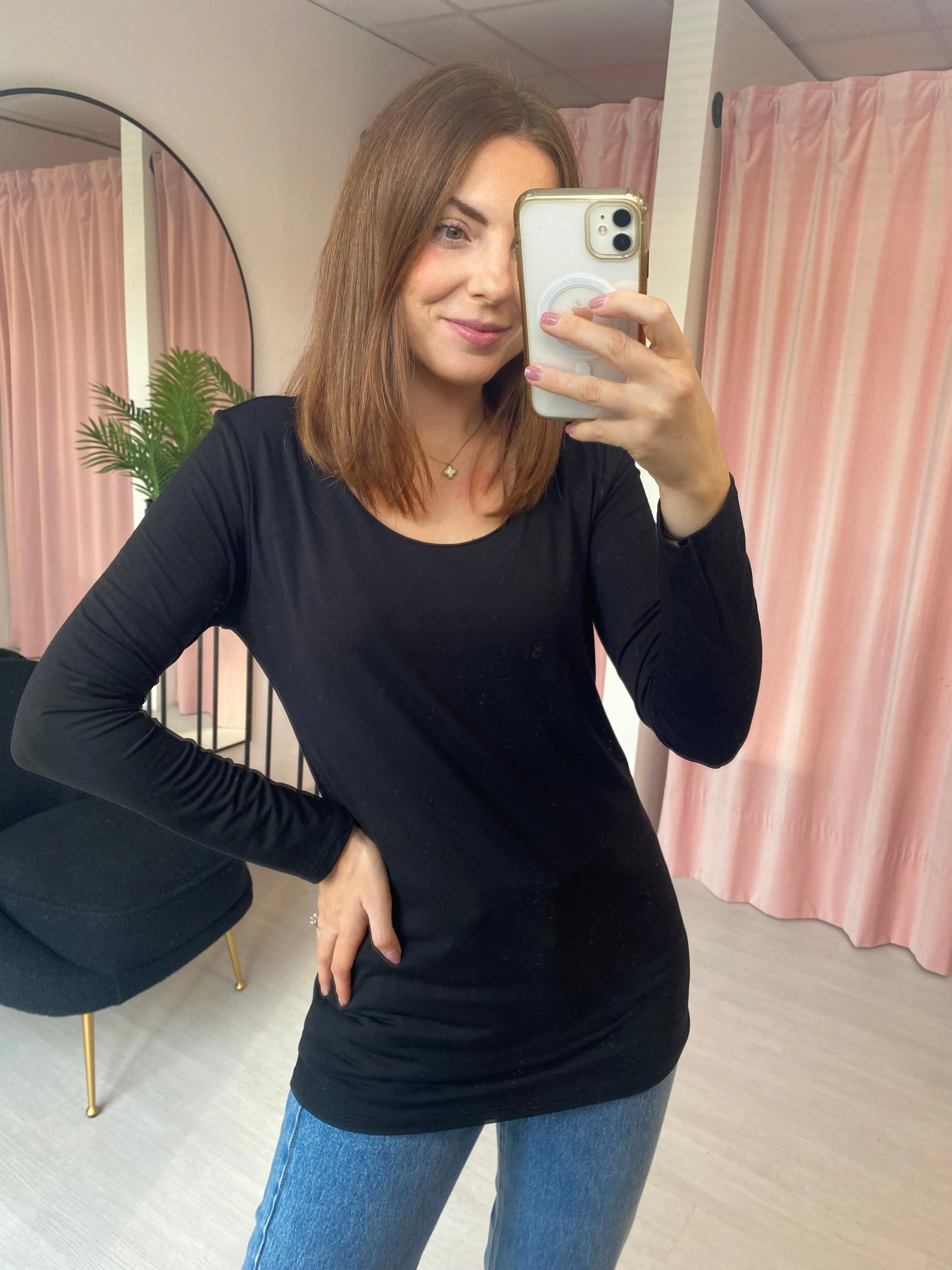 Basic Long Sleeve T-shirt - Black