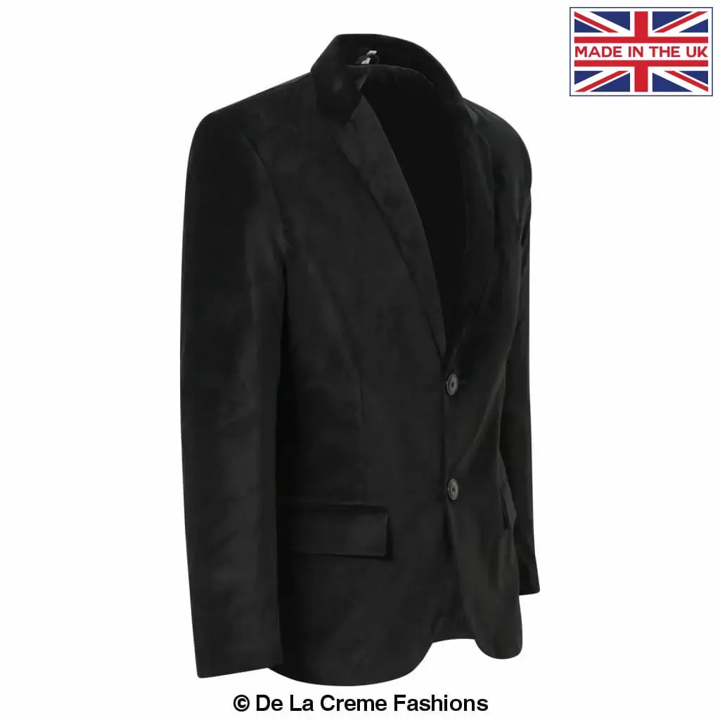 Black Velvet Slim Fit Formal Blazer (G20-VELVET)