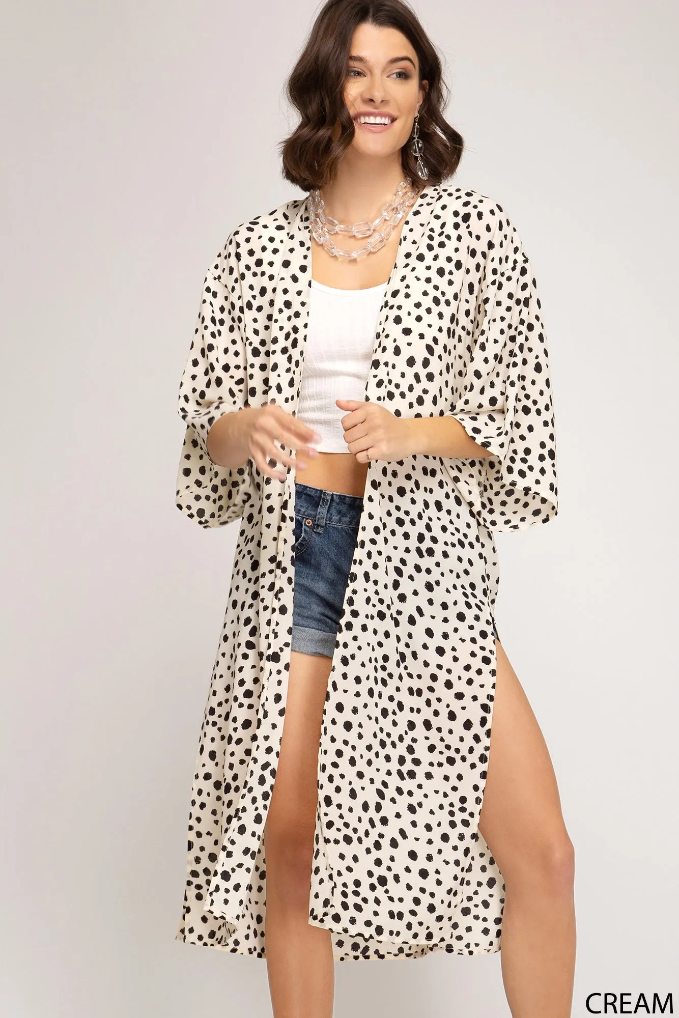 Brenda Animal Print Half Sleeve Cardigan