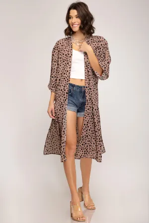 Brenda Animal Print Half Sleeve Cardigan