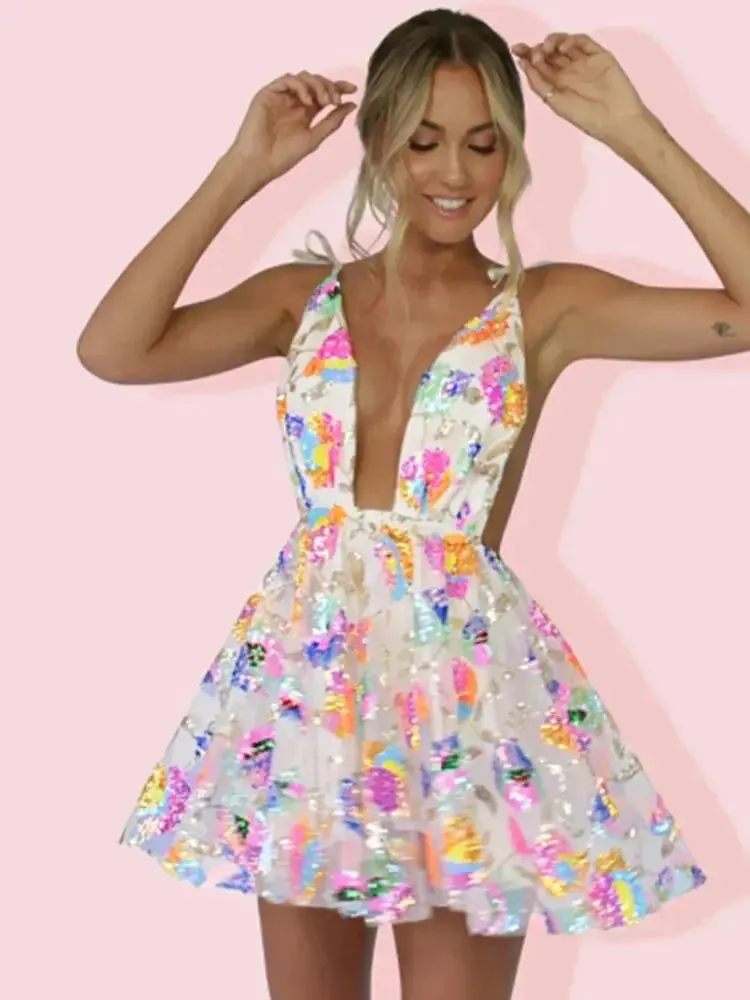 Bright Summer Sequin Dress^