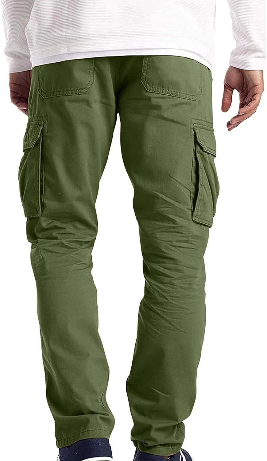 Cargo Pants for Men, Mens Fashion Cargo Pants Athletic Joggers Pants Chino Trousers Sweatpants Long Pants Workout Trousers