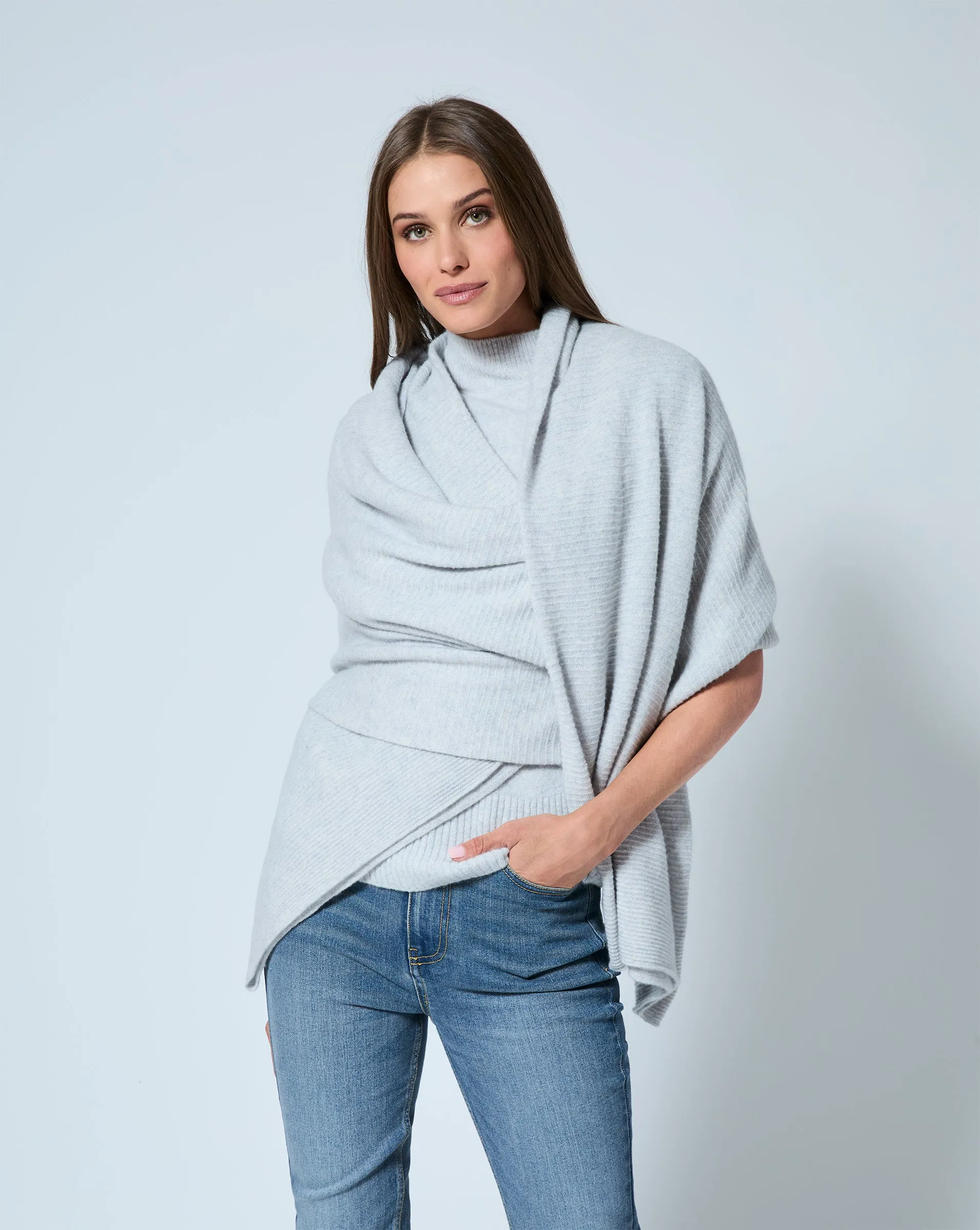 Cashmere Wrap Scarf Vest