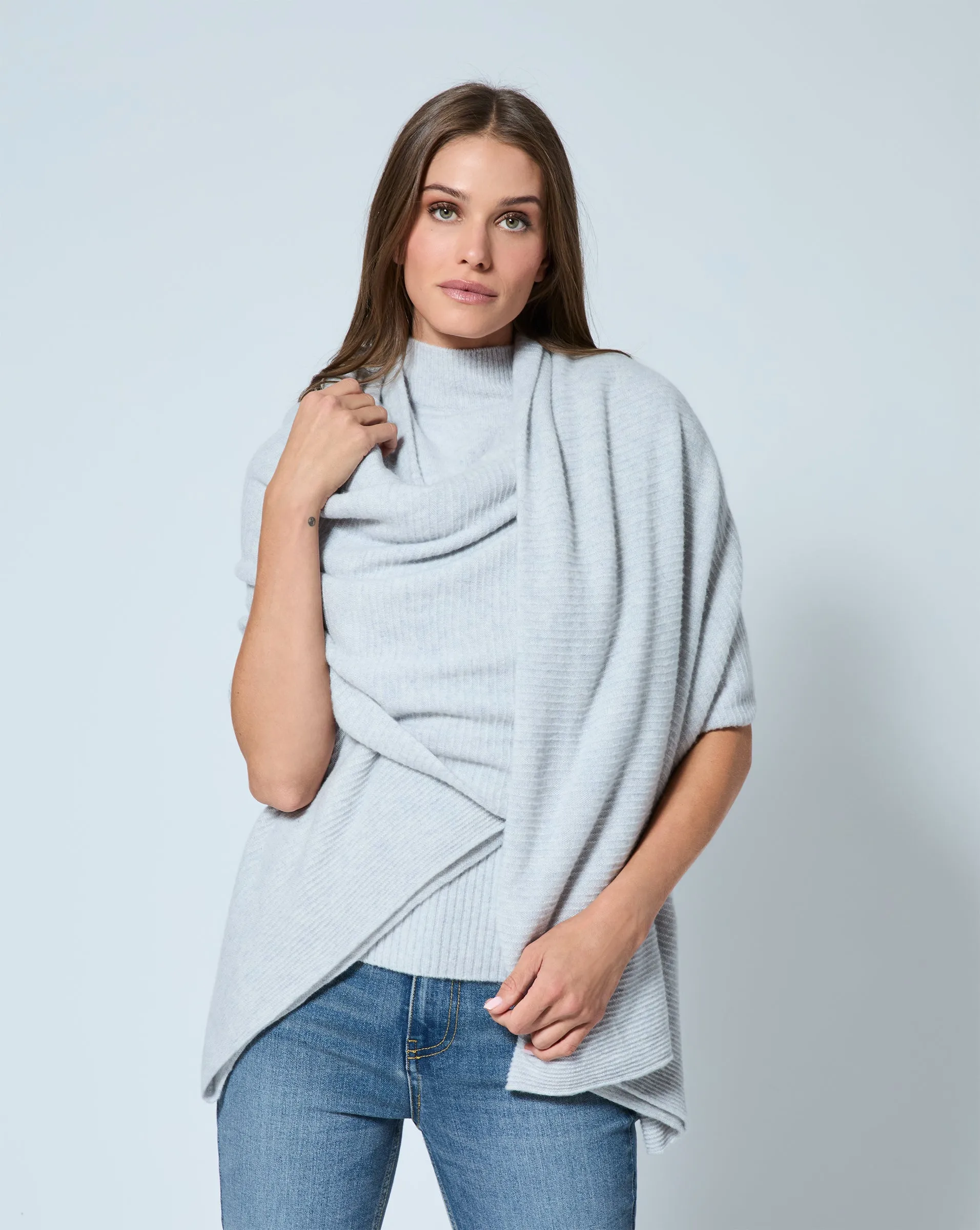 Cashmere Wrap Scarf Vest