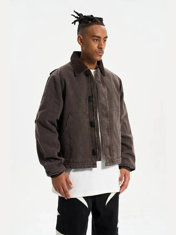 Dark Brown Winter Work Jacket