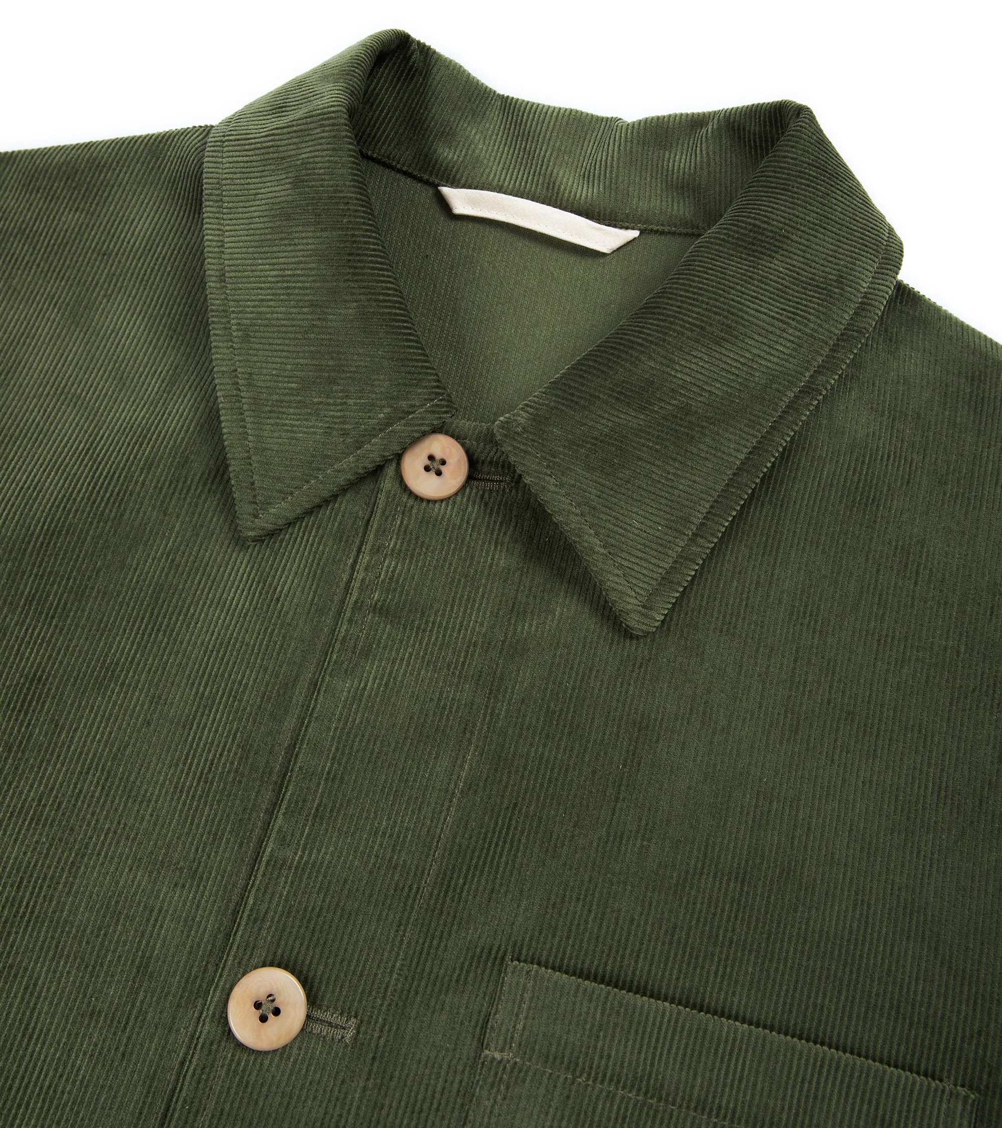 De Bonne Facture Medium Wale Corduroy Work Jacket: Dark Olive