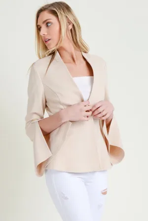 Eleanor Split Bell Sleeve Peplum Jacket