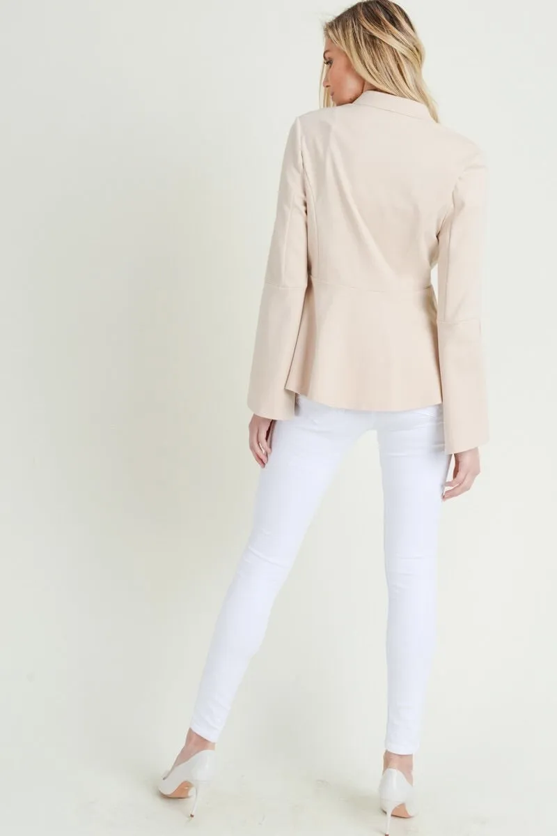 Eleanor Split Bell Sleeve Peplum Jacket