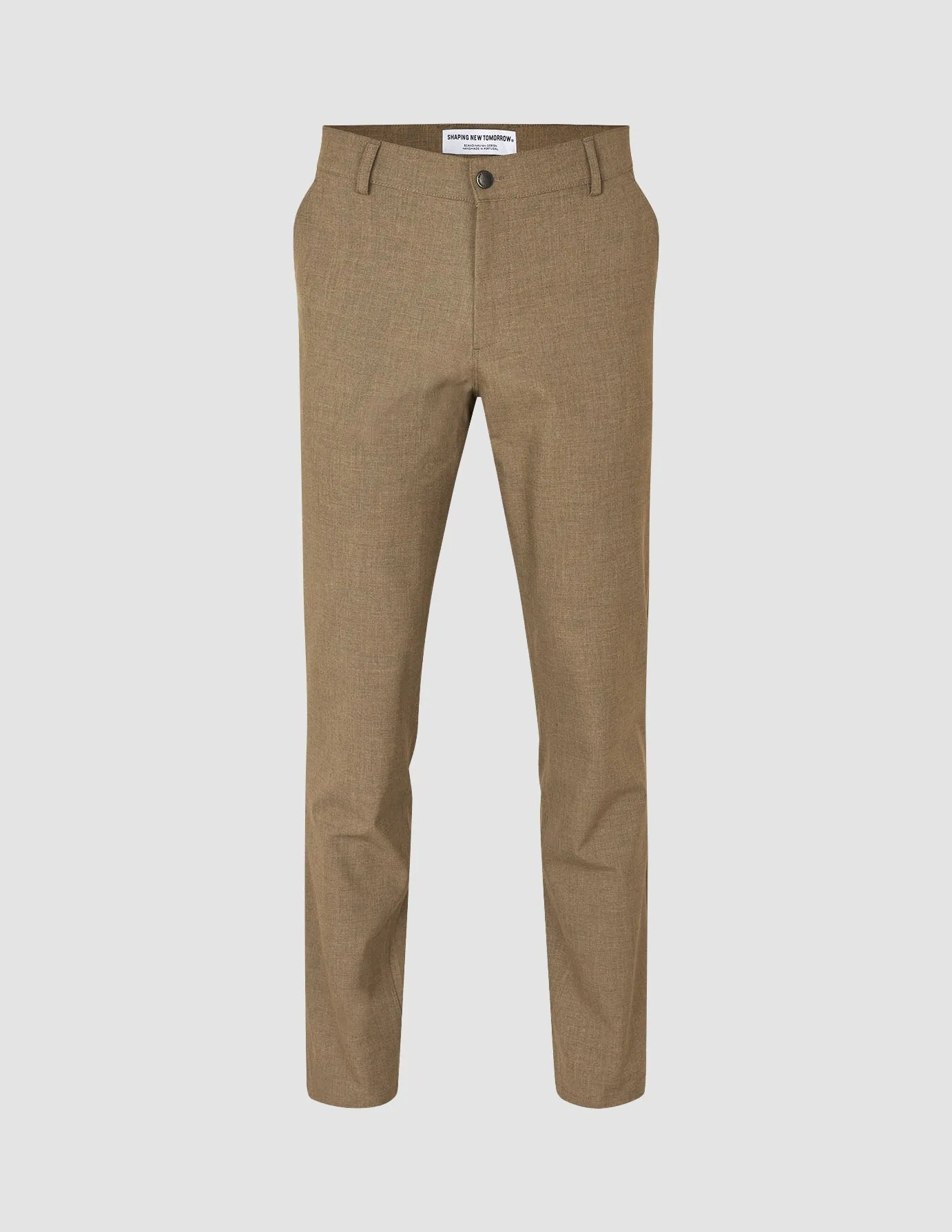Essential Pants Regular Vintage Brown Melange