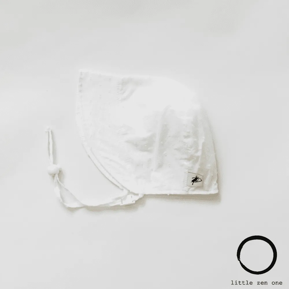 Eyelet White Bonnet