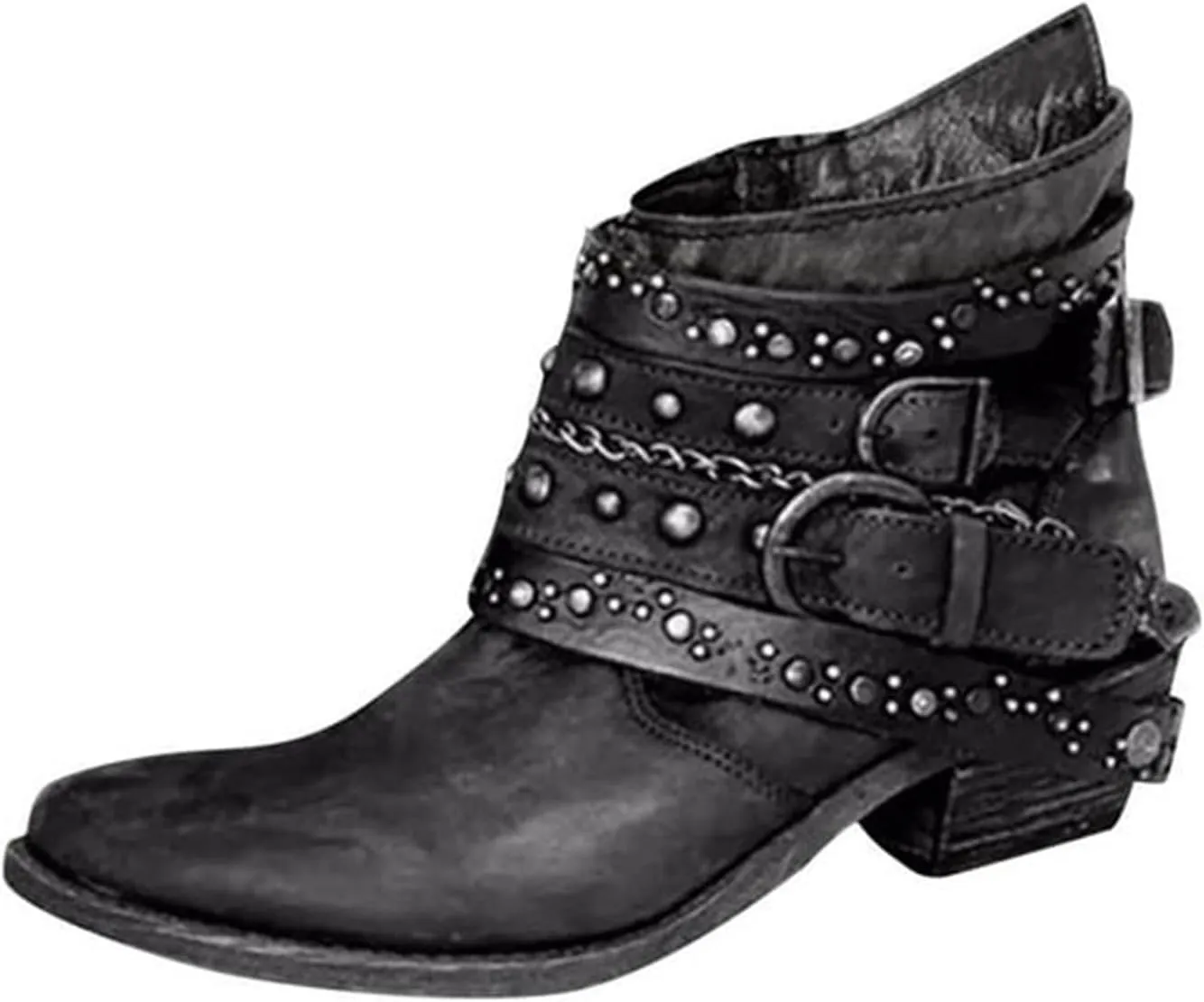 Fall Boots for Women 2024 Ankle Women Booties Ankle Womens Short Boots Black Ankle Boot Comfy Casual Closed Back Low Heel Comfortable Pointed Toe