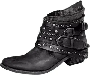 Fall Boots for Women 2024 Ankle Women Booties Ankle Womens Short Boots Black Ankle Boot Comfy Casual Closed Back Low Heel Comfortable Pointed Toe
