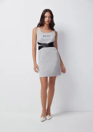 Fantasy Veil Belt Trim Sleeveless Dress