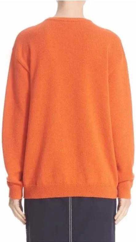 Fish Logo Intarsia Sweater, Orange or Light Blue