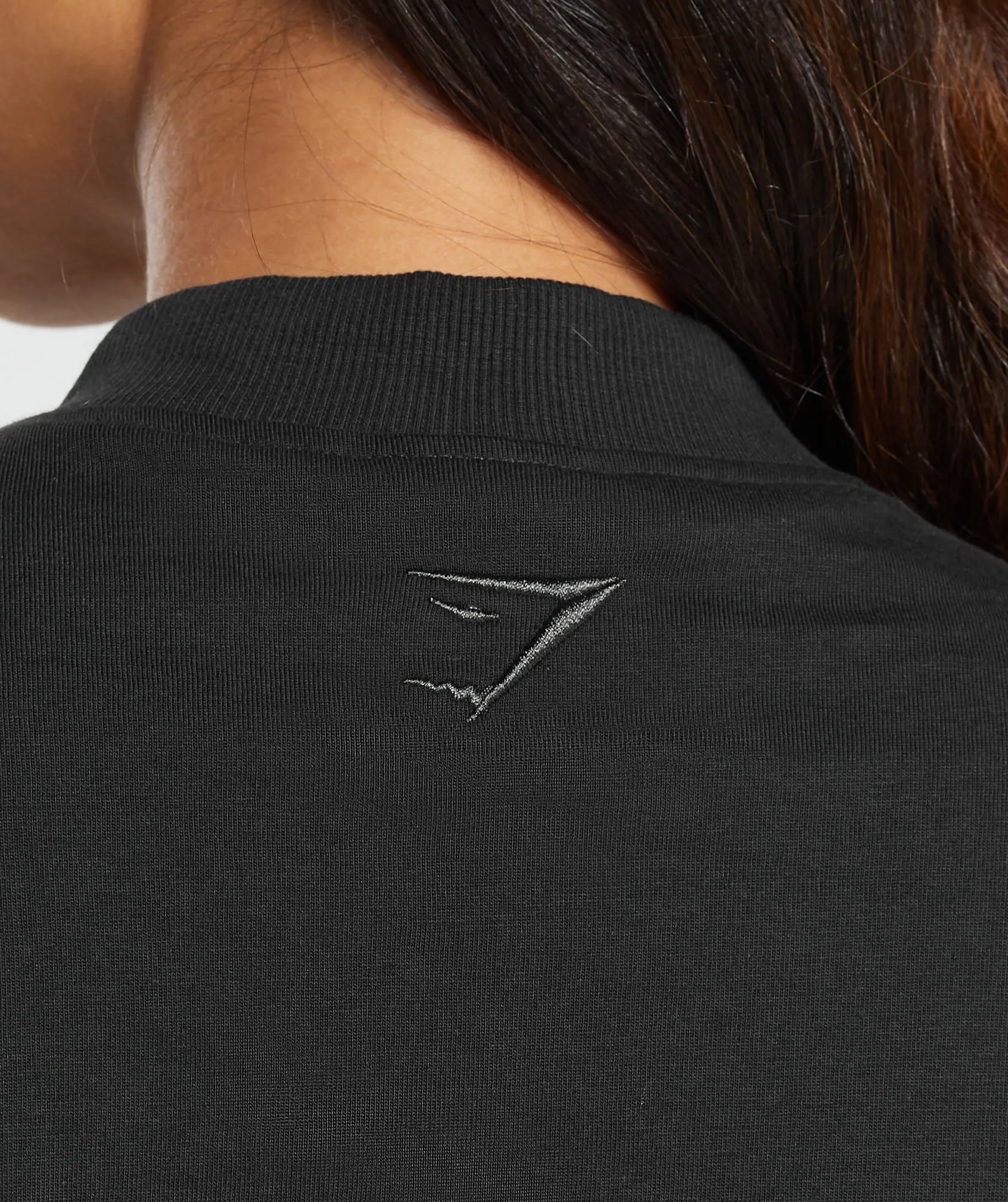 Gymshark Outline Oversized Top - Black