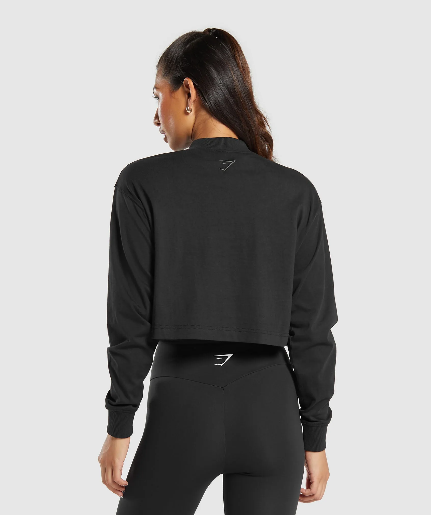 Gymshark Outline Oversized Top - Black