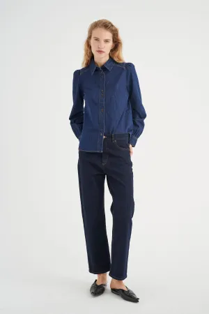 INWEAR<BR>
Katelin Straight Jeans<BR>
Blue Denim<BR>