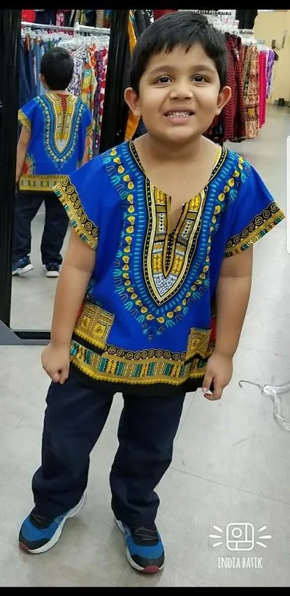 Kids African Dashiki Tops- Unisex