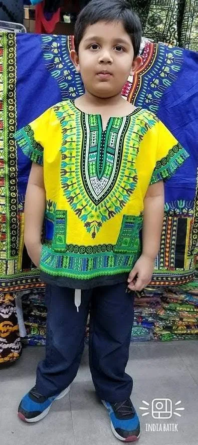Kids African Dashiki Tops- Unisex