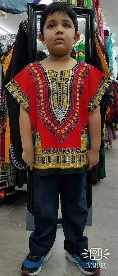 Kids African Dashiki Tops- Unisex