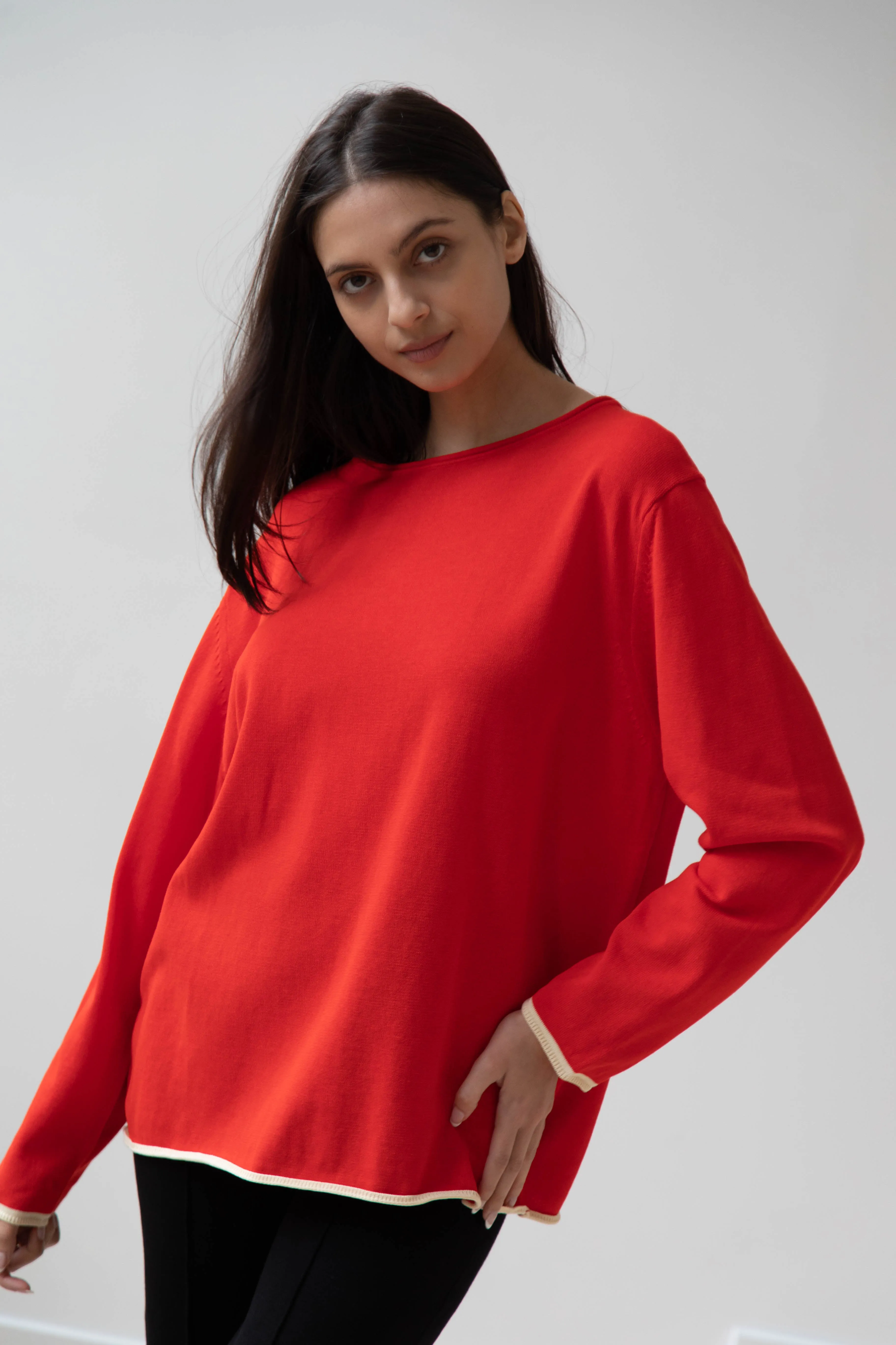 Laboratory | Knit Pullover in Red