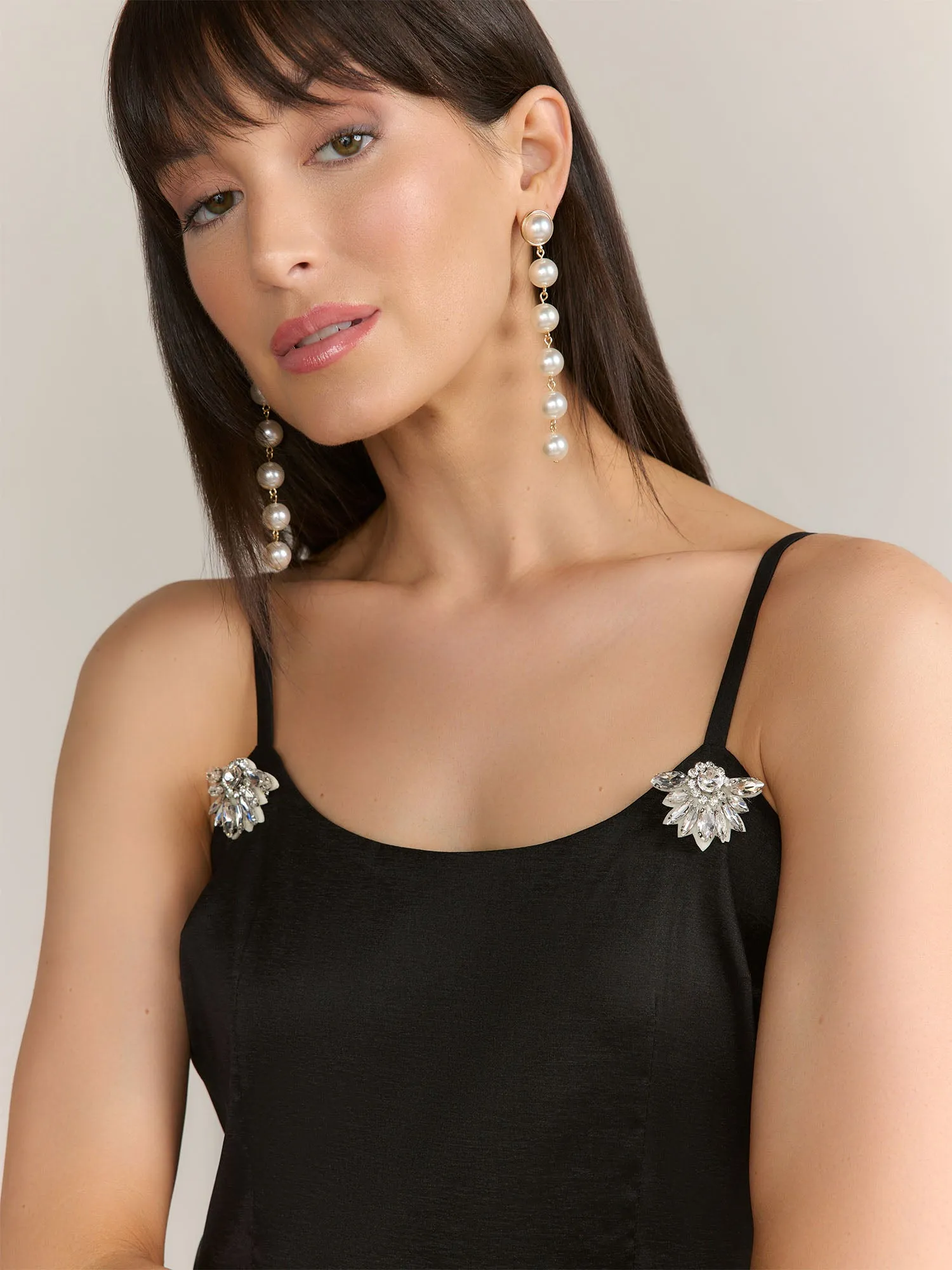 Lena Sleeveless Pleated Embellished Maxi Dress - Brands We Love