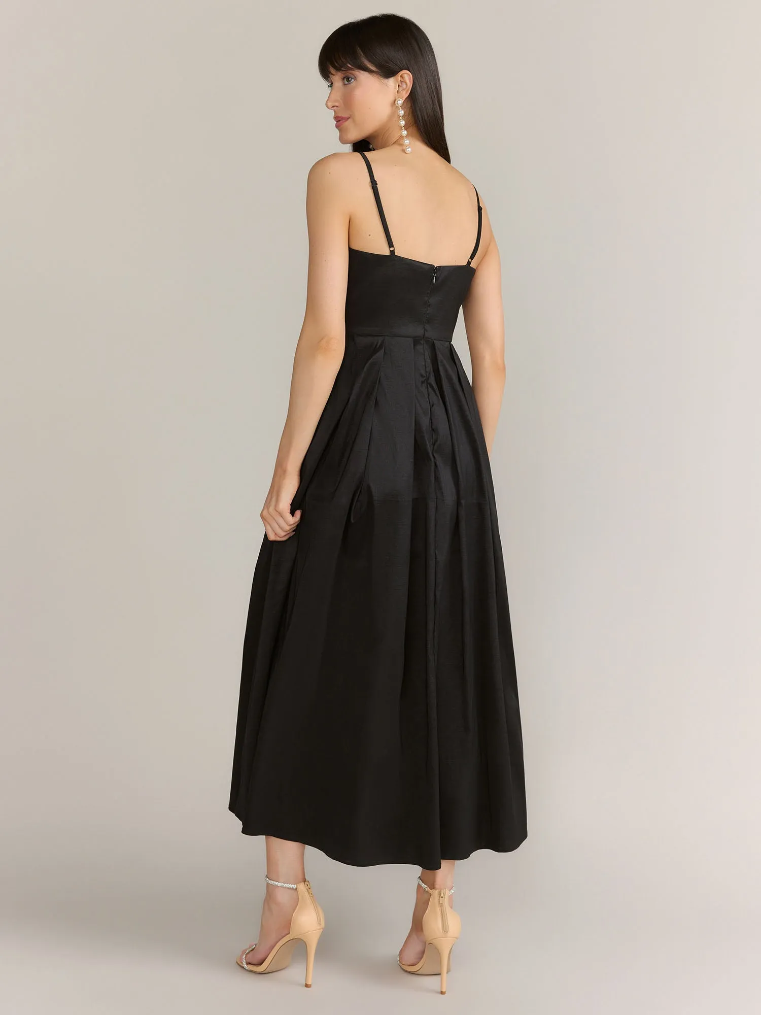 Lena Sleeveless Pleated Embellished Maxi Dress - Brands We Love