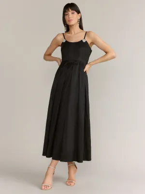 Lena Sleeveless Pleated Embellished Maxi Dress - Brands We Love