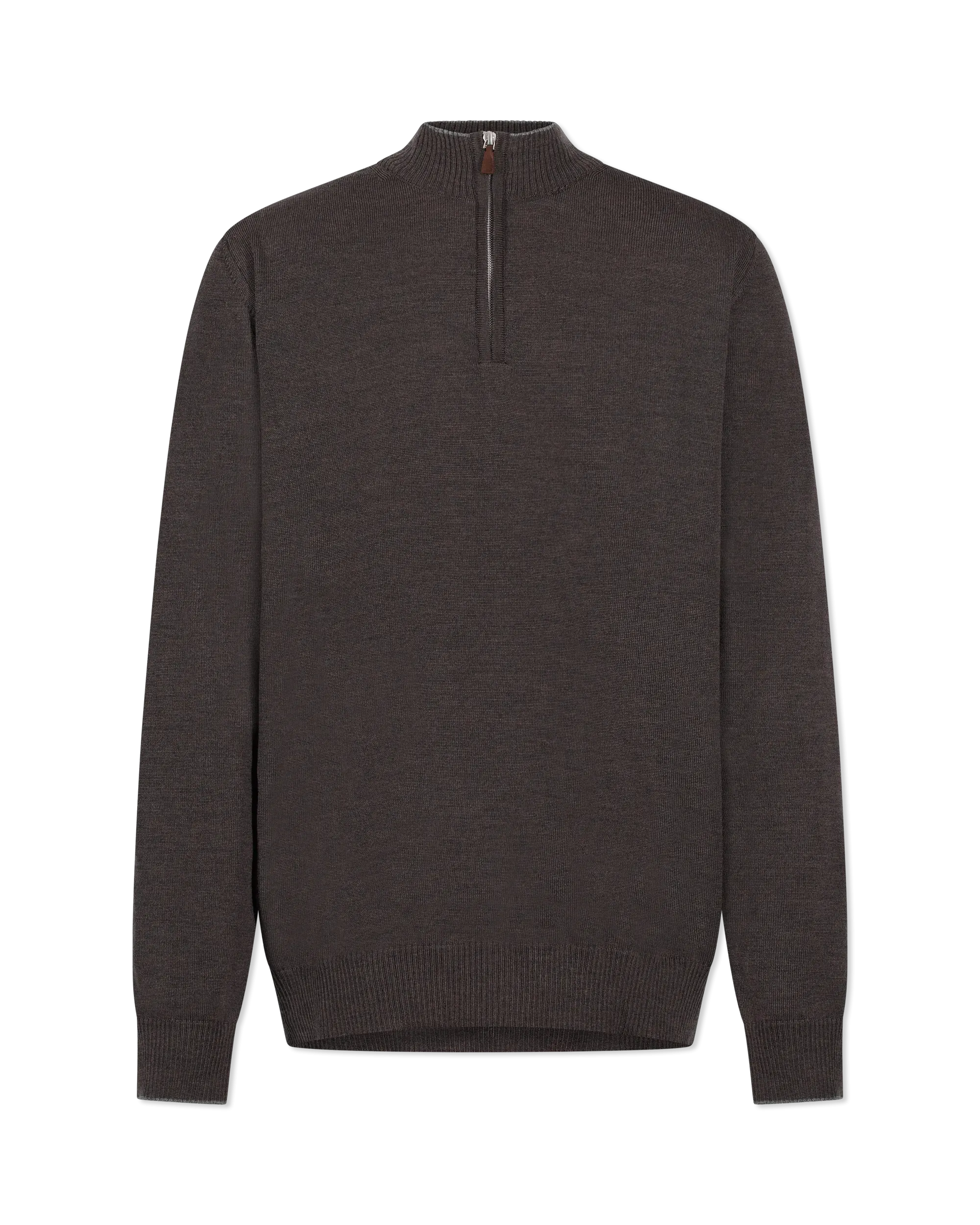 Light Gauge High Neck Quarter-Zip Sweater