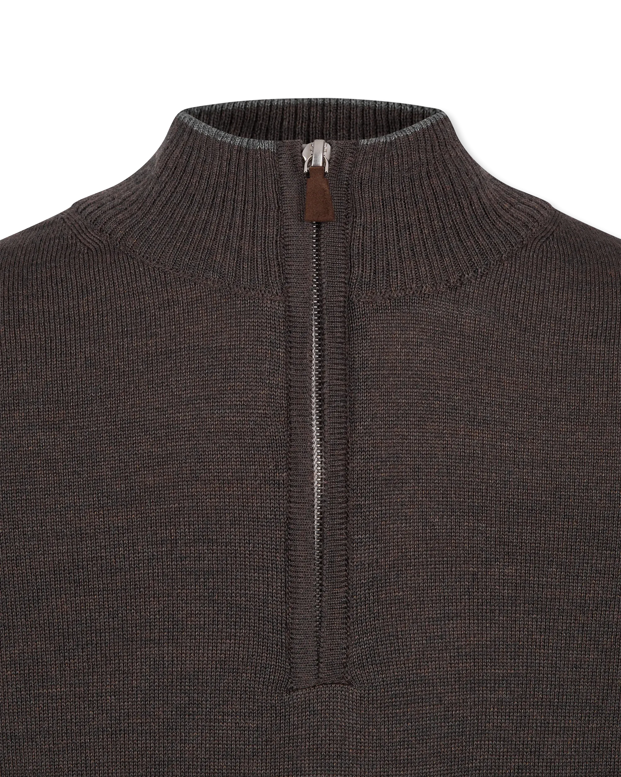 Light Gauge High Neck Quarter-Zip Sweater