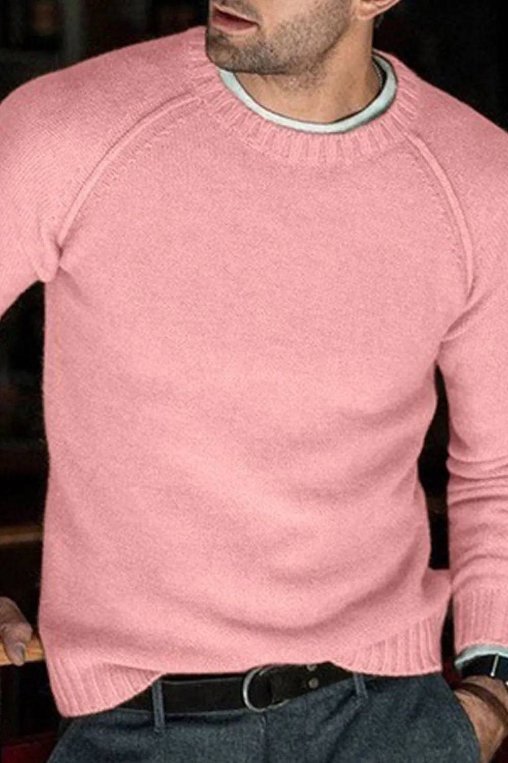 Men Warmth Feel Round Neck Thick Winter Sweater - MST88392