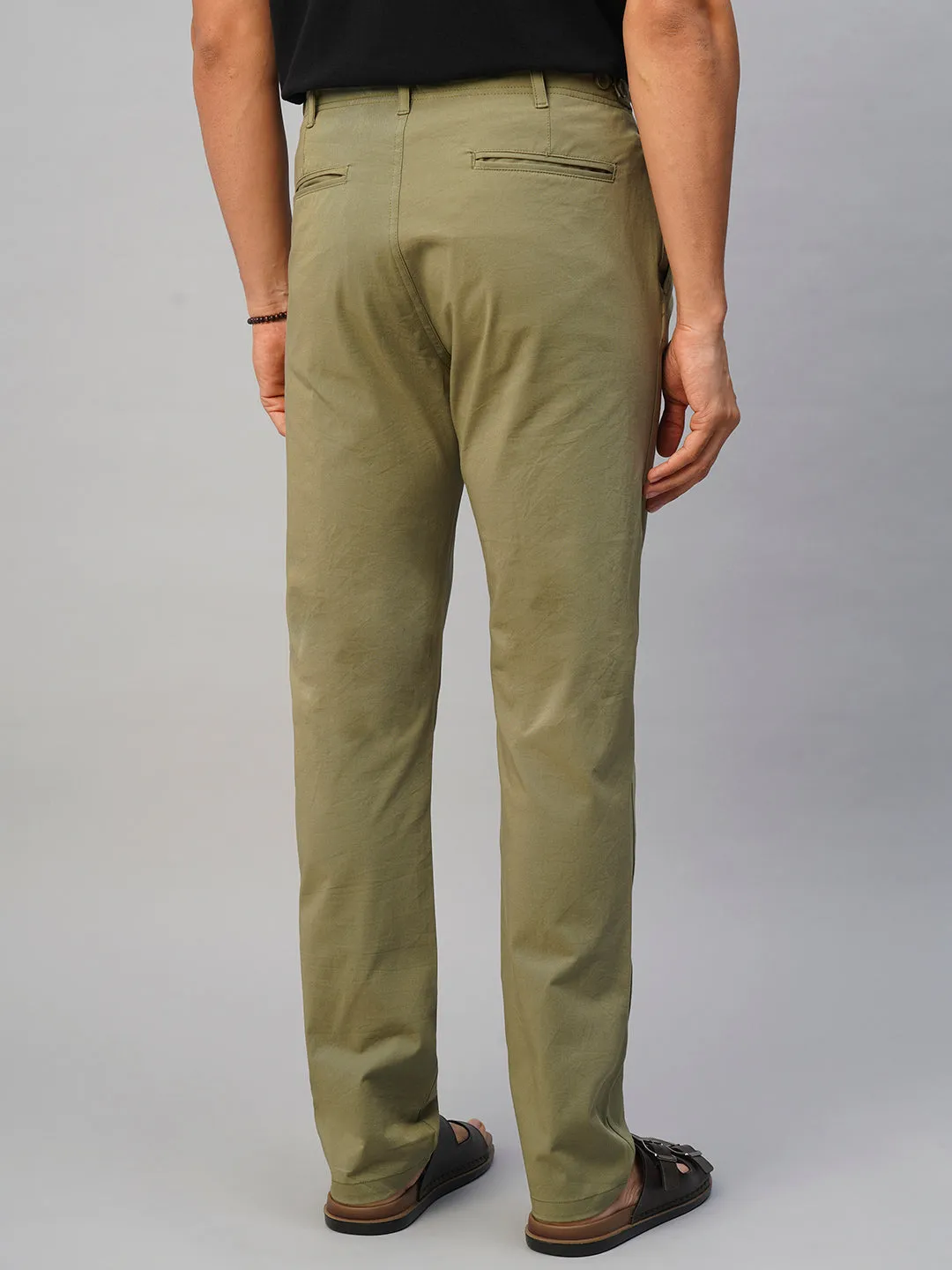 Men's 4 Way Stretch Olive Slim Fit Pants
