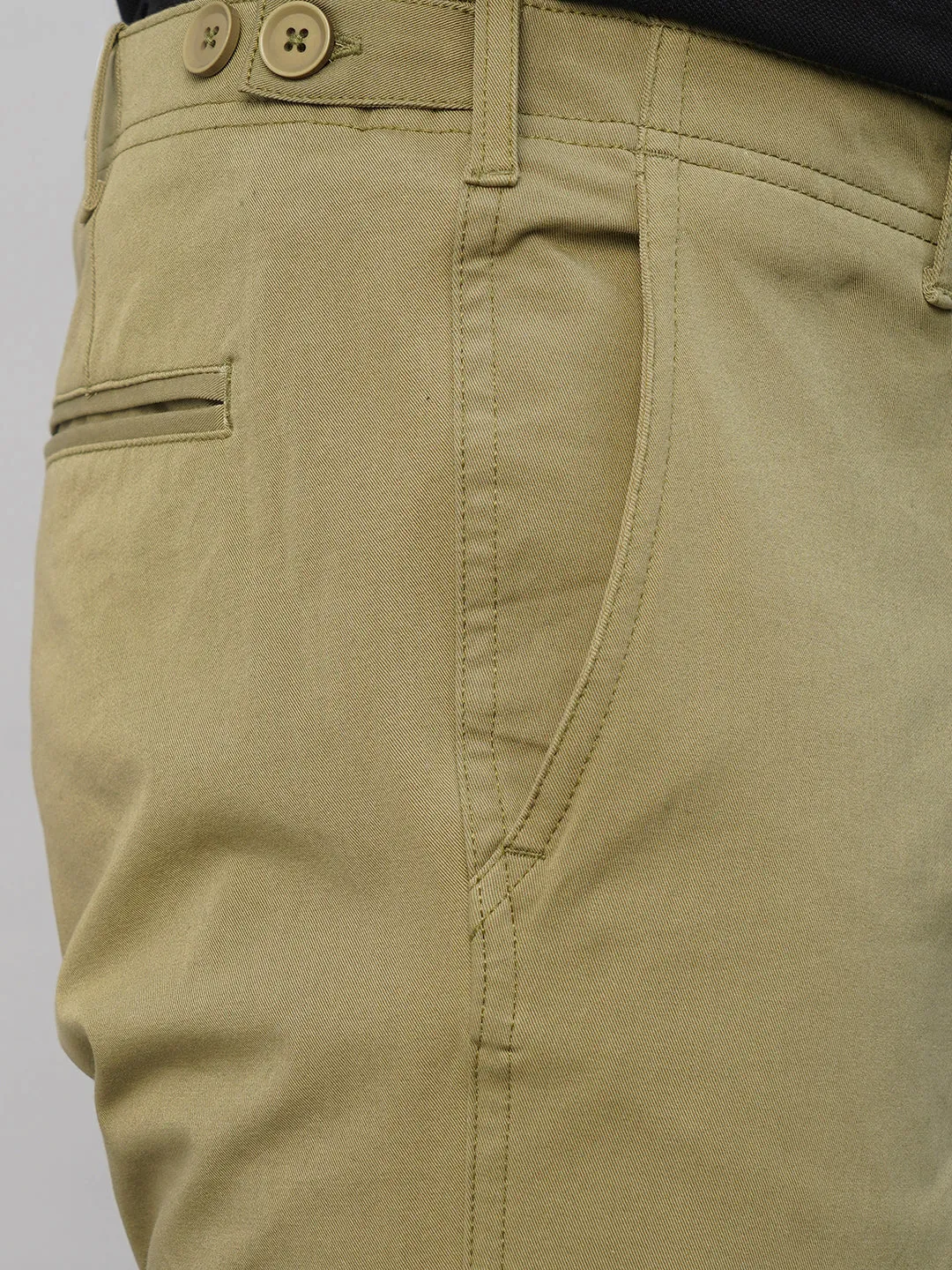 Men's 4 Way Stretch Olive Slim Fit Pants
