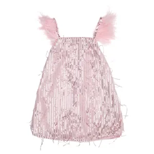 MILA SEQUIN FEATHER DRESS