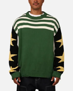 MNML Belly Knit Distressed Crewneck Sweater Multi