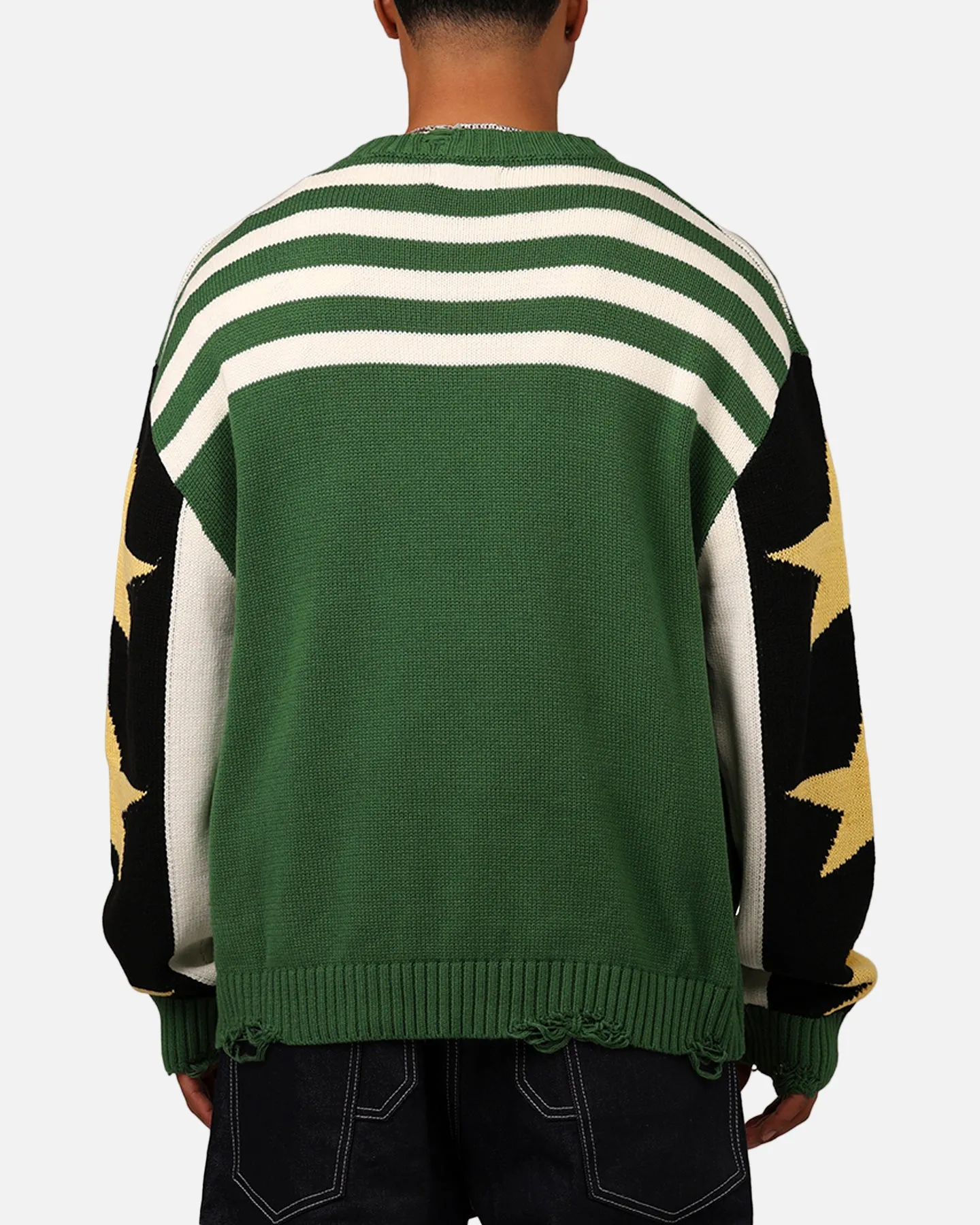 MNML Belly Knit Distressed Crewneck Sweater Multi