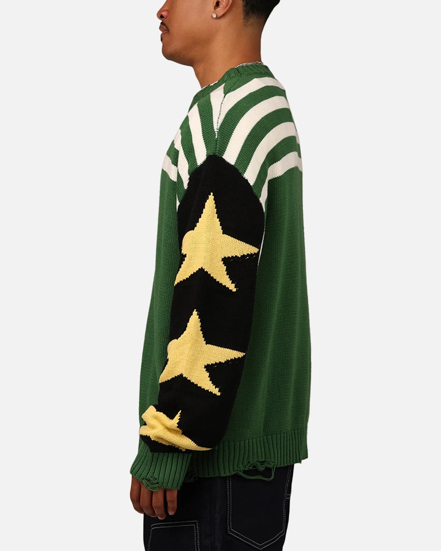 MNML Belly Knit Distressed Crewneck Sweater Multi