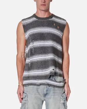 MNML Destroyed Pullover Shirt Black/White