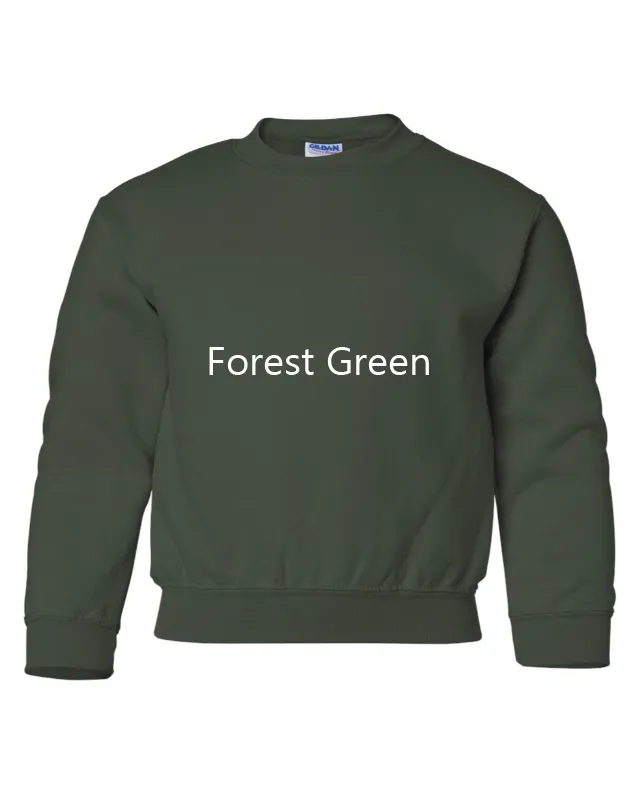 Nike Grumpy Highland Cow Embroidered YOUTH Sweatshirt Kids Boy Girl Unisex Crewneck