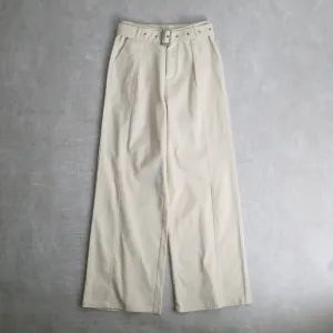 off-white belted design flare pants
